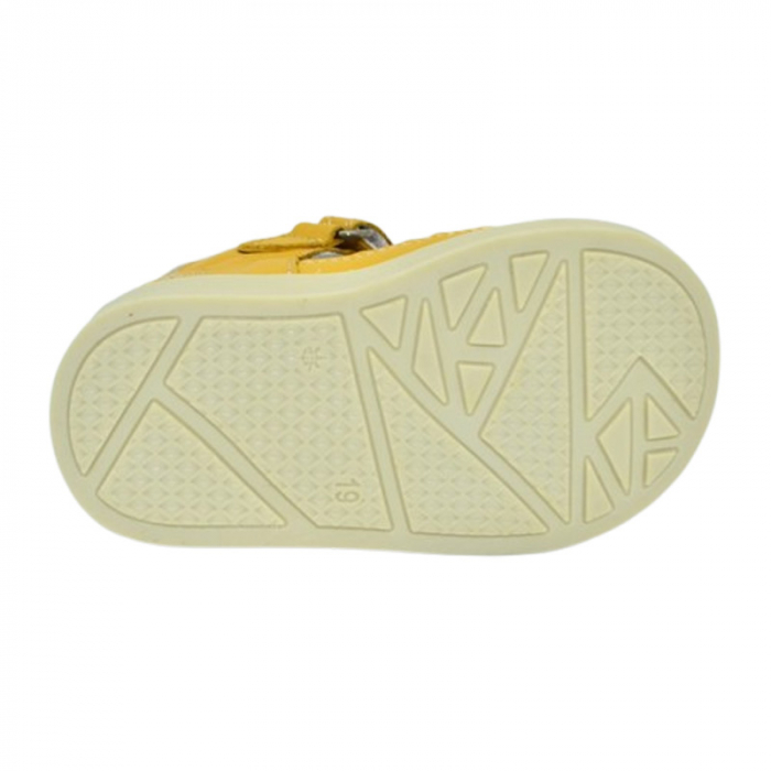 Pantofi ortopedici, din piele, cu talpa flexibila, pentru baieti Small Foot PSFB2207, Galben [4]