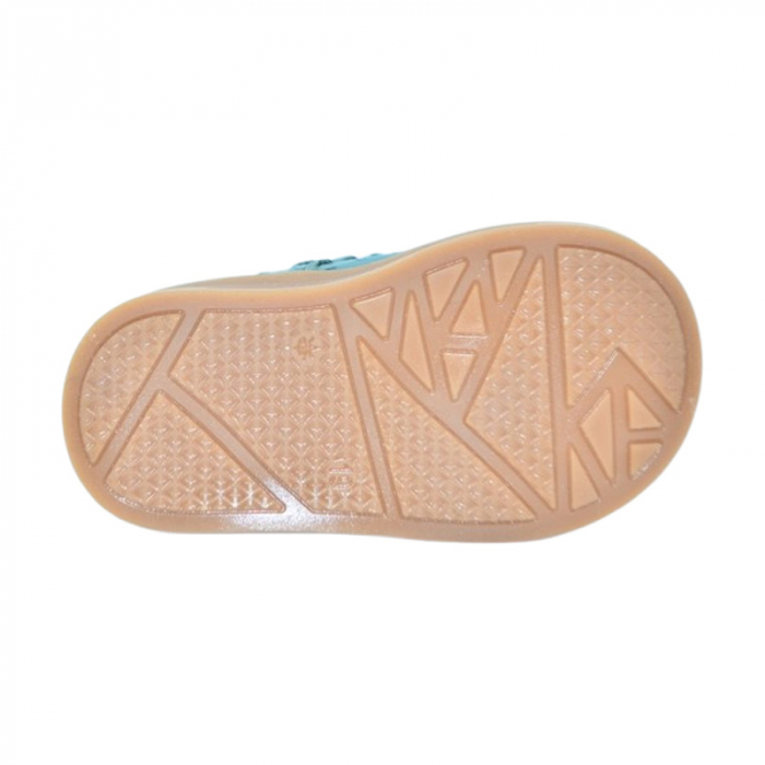 Pantofi ortopedici din piele, cu talpa flexibila, pentru baieti Small Foot, SB1908, Verde [4]