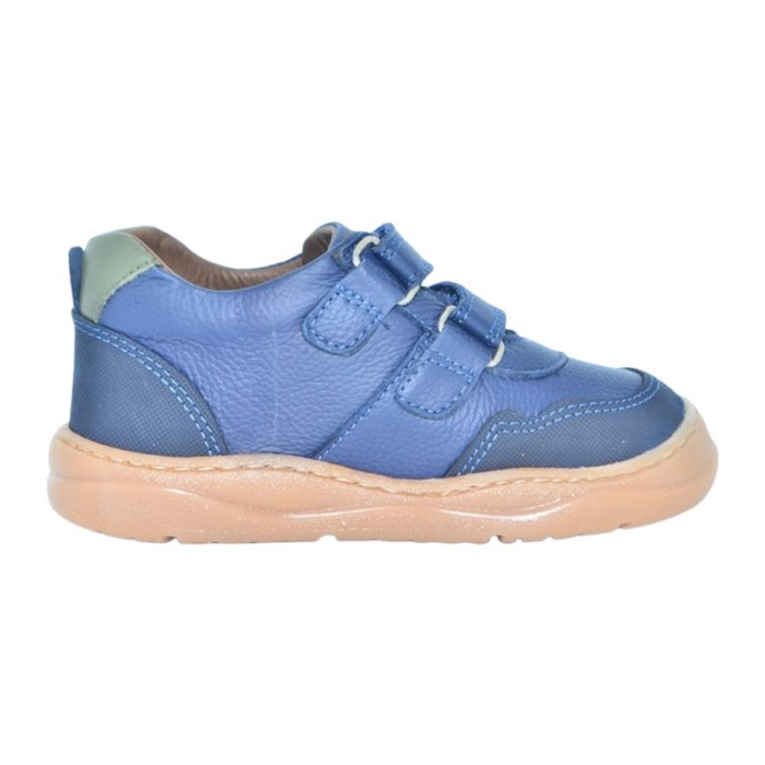Pantofi ortopedici din piele, cu talpa flexibila, pentru baieti Small Foot, SB1908A2, Albastru [3]