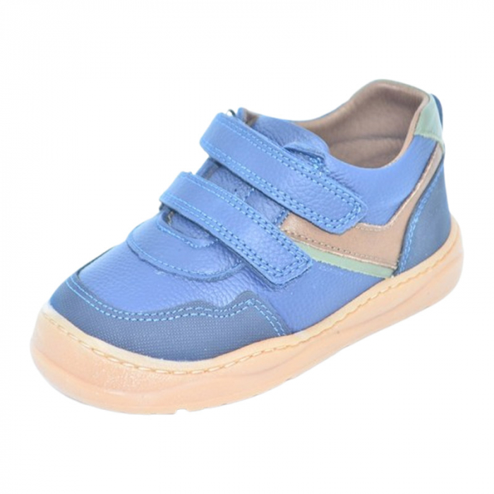 Pantofi ortopedici din piele, cu talpa flexibila, pentru baieti Small Foot, SB1908A2, Albastru [1]
