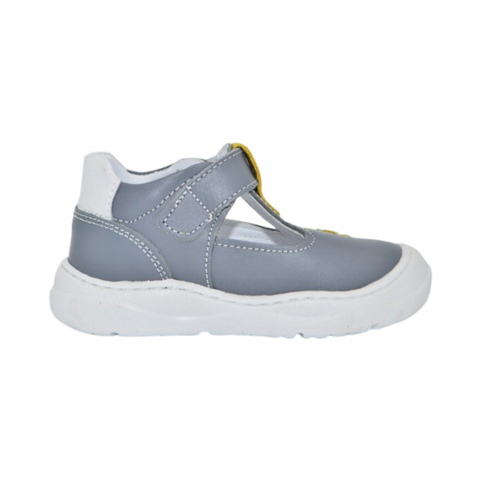 Pantofi ortopedici din piele, cu talpa flexibila, pentru baieti Small Foot, SB1908G, Gri [3]