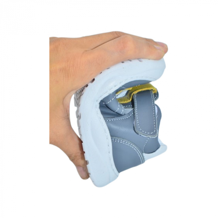 Pantofi ortopedici din piele, cu talpa flexibila, pentru baieti Small Foot, SB1908G, Gri [6]