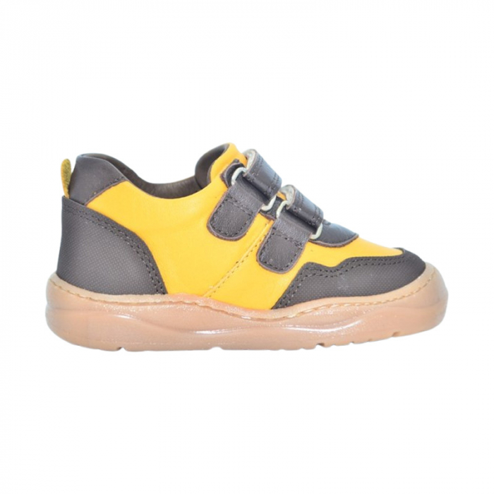 Pantofi ortopedici din piele, cu talpa flexibila, pentru baieti Small Foot, SB1908M, Maro [3]