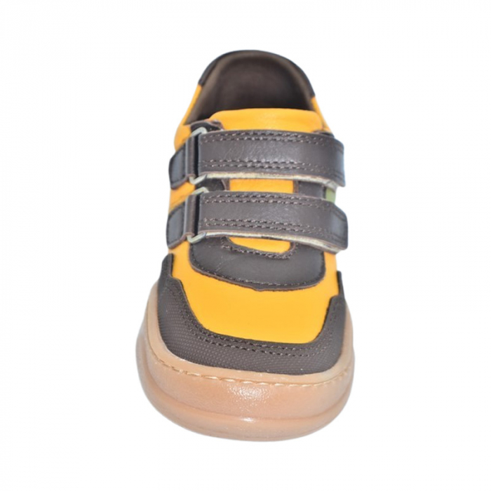 Pantofi ortopedici din piele, cu talpa flexibila, pentru baieti Small Foot, SB1908M, Maro [2]