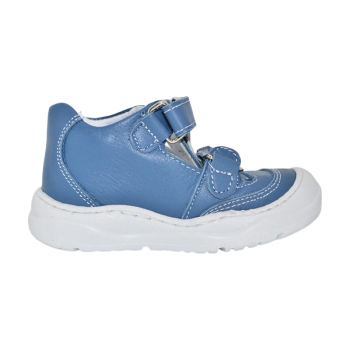 Pantofi ortopedici din piele, cu talpa flexibila, pentru baieti Small Foot, SB20A, Albastru deschis [3]