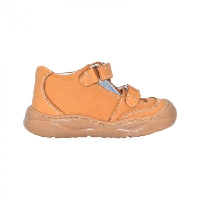 Pantofi ortopedici din piele, cu talpa flexibila, pentru baieti Small Foot, SB21M, Maro [3]