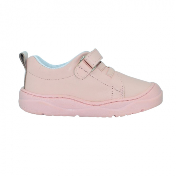 Pantofi ortopedici din piele, cu talpa flexibila, pentru fete Small Foot, SF11R, Roz [3]