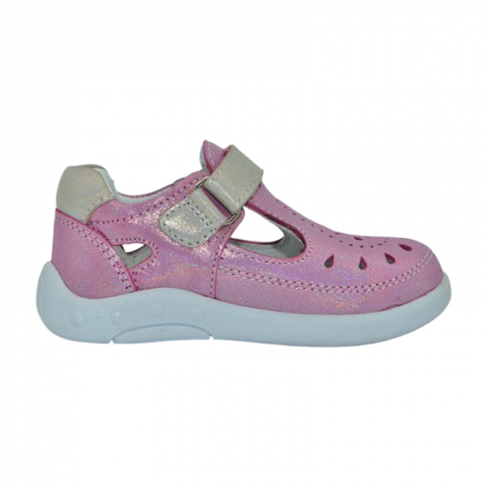 Pantofi ortopedici din piele, cu talpa flexibila, pentru fete Small Foot, SF154F, Fucsia [3]