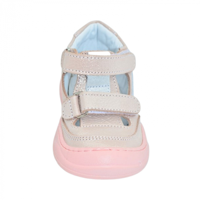Pantofi ortopedici din piele, cu talpa flexibila, pentru fete Small Foot, SF160R, Roz [2]