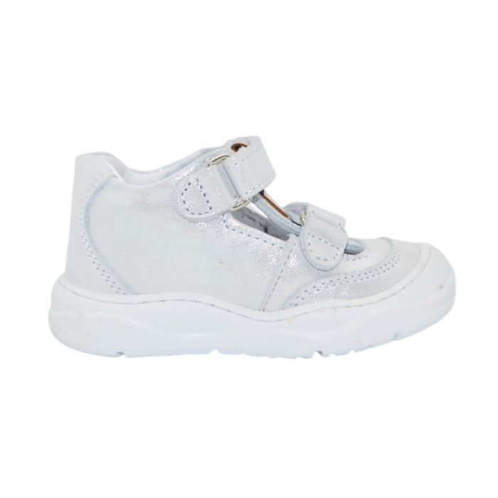 Pantofi ortopedici din piele, cu talpa flexibila, pentru fete Small Foot, SF163A, Argintiu [3]