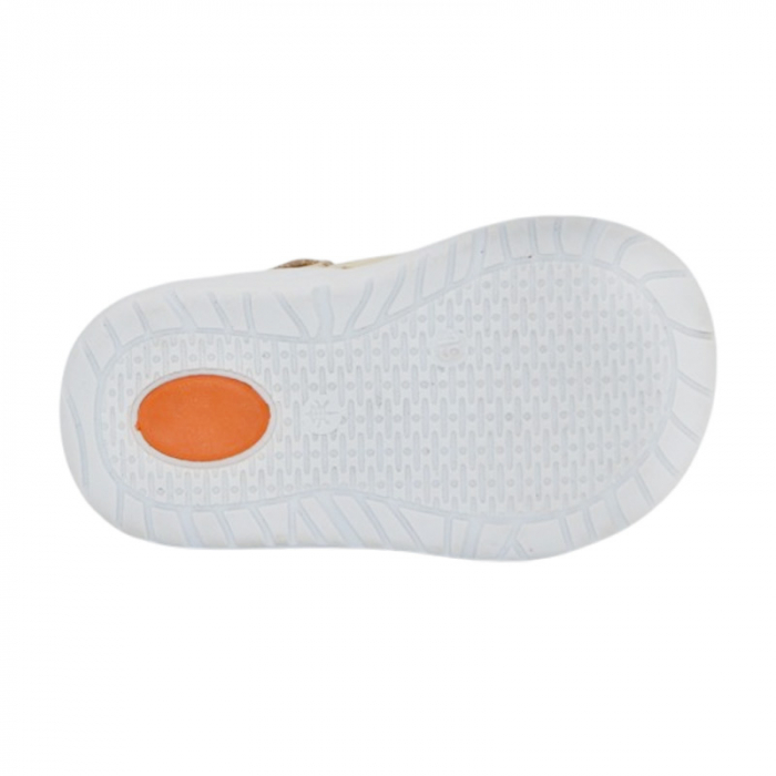 Pantofi ortopedici din piele, cu talpa flexibila, pentru fete Small Foot, SF164A, Auriu [4]