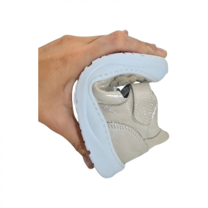 Pantofi ortopedici din piele, cu talpa flexibila, pentru fete Small Foot, SF164A, Auriu [6]