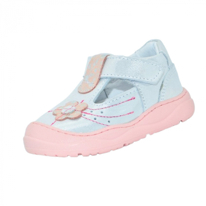 Pantofi ortopedici din piele, cu talpa flexibila, pentru fete Small Foot, SF165R, Roz [1]