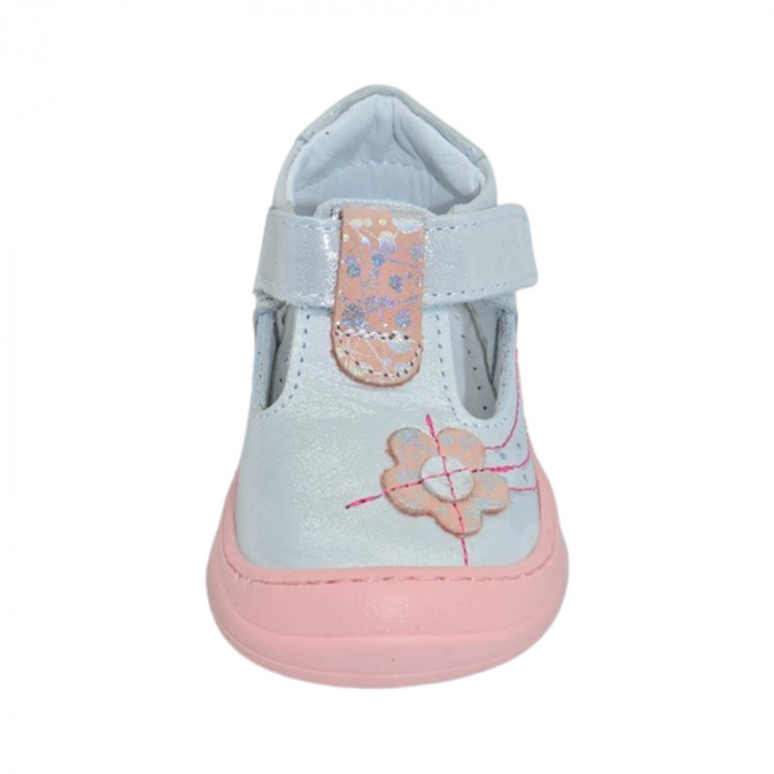 Pantofi ortopedici din piele, cu talpa flexibila, pentru fete Small Foot, SF165R, Roz [2]