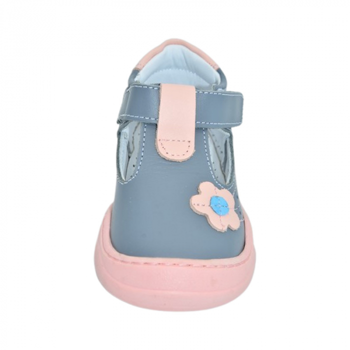 Pantofi ortopedici din piele, cu talpa flexibila, pentru fete Small Foot, SF166R, Roz [2]