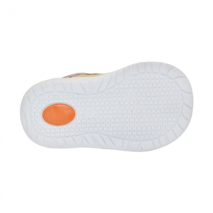Pantofi ortopedici din piele, cu talpa flexibila, pentru fete Small Foot, SF1908A3, Auriu [4]