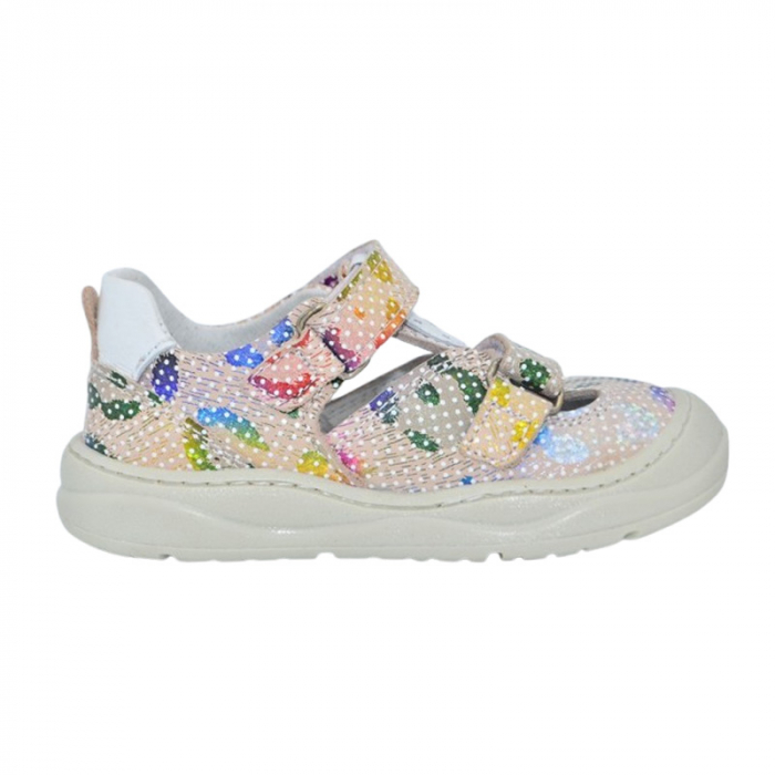 Pantofi ortopedici din piele, cu talpa flexibila, pentru fete Small Foot, SF1908R, Multicolor [3]