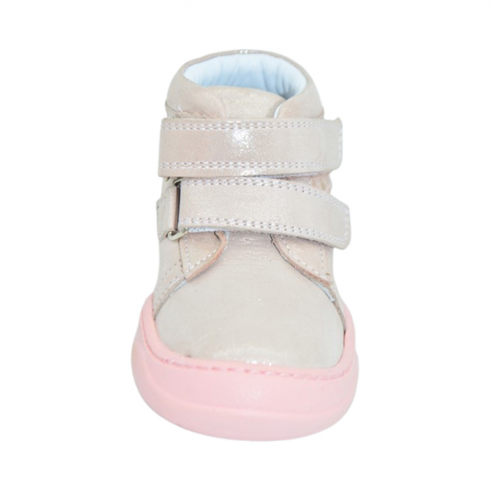 Pantofi ortopedici din piele, cu talpa flexibila, pentru fete Small Foot, SF1908R2, Roz [2]