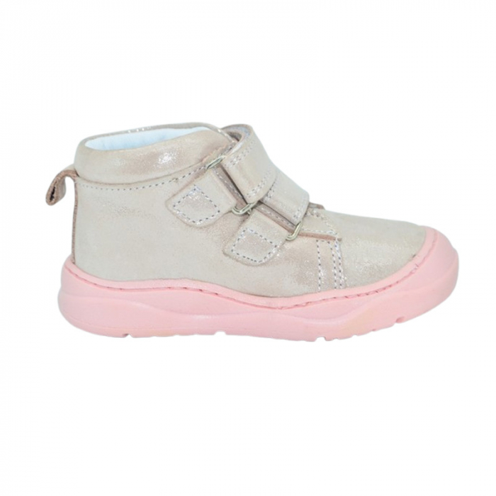 Pantofi ortopedici din piele, cu talpa flexibila, pentru fete Small Foot, SF1908R2, Roz [3]