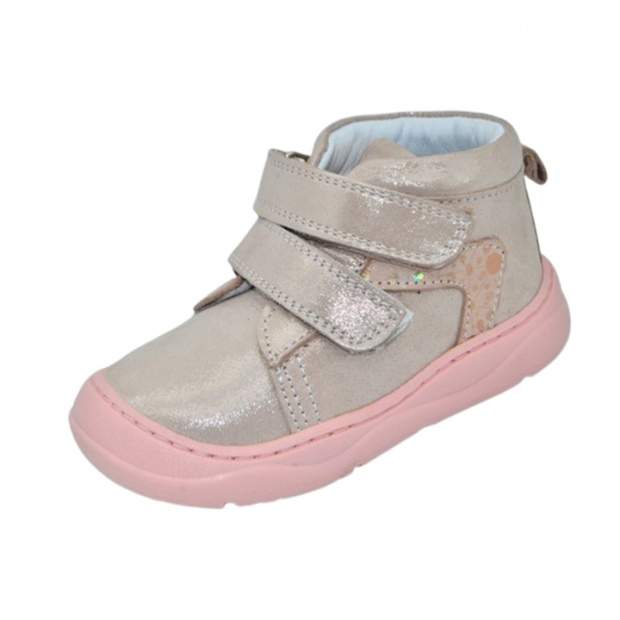 Pantofi ortopedici din piele, cu talpa flexibila, pentru fete Small Foot, SF1908R2, Roz [1]