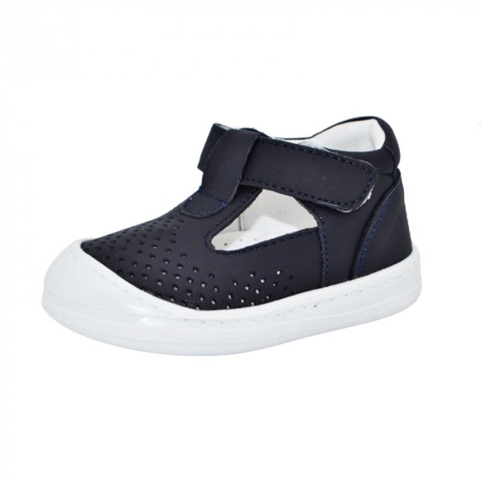 Pantofi ortopedici din piele pentru baieti Small Foot PBSF-08, Bleumarin [1]