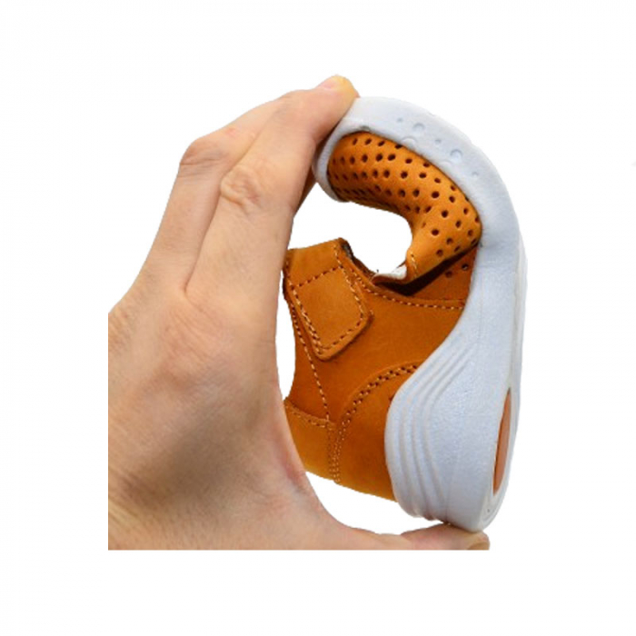 Pantofi ortopedici din piele pentru baieti Small Foot PBSF-09, Maro [6]