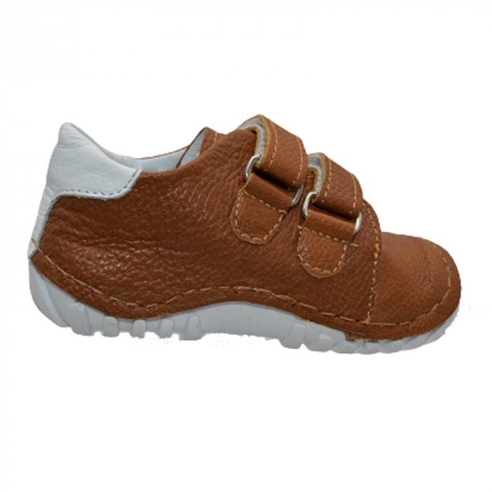 Pantofi ortopedici din piele pentru baieti Small Foot SMF2901, Maro [3]
