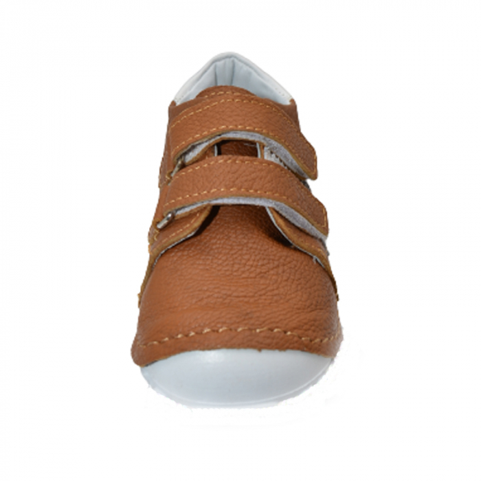 Pantofi ortopedici din piele pentru baieti Small Foot SMF2901, Maro [2]