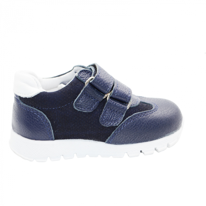 Pantofi ortopedici din piele pentru baieti Small Foot SF7-Bl-19, Bleumarin [2]