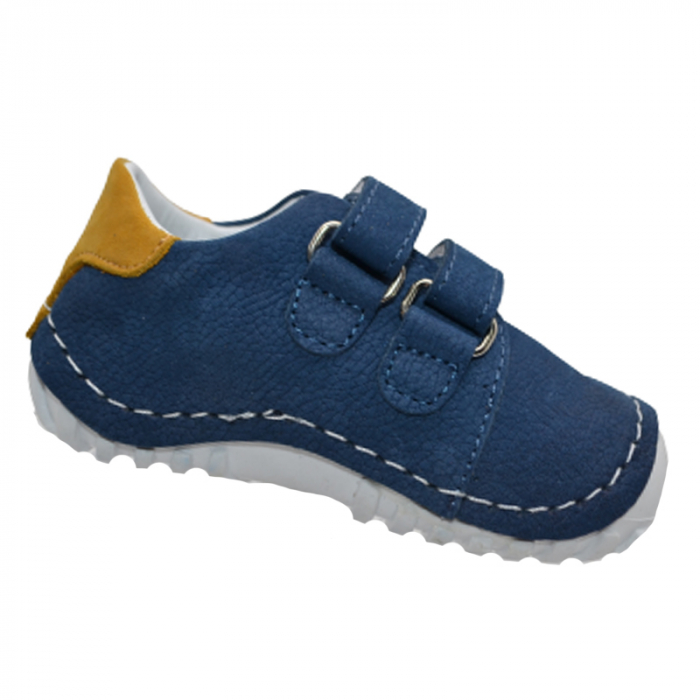Pantofi ortopedici din piele pentru baieti Small Foot SMF2901B, Bleumarin [3]