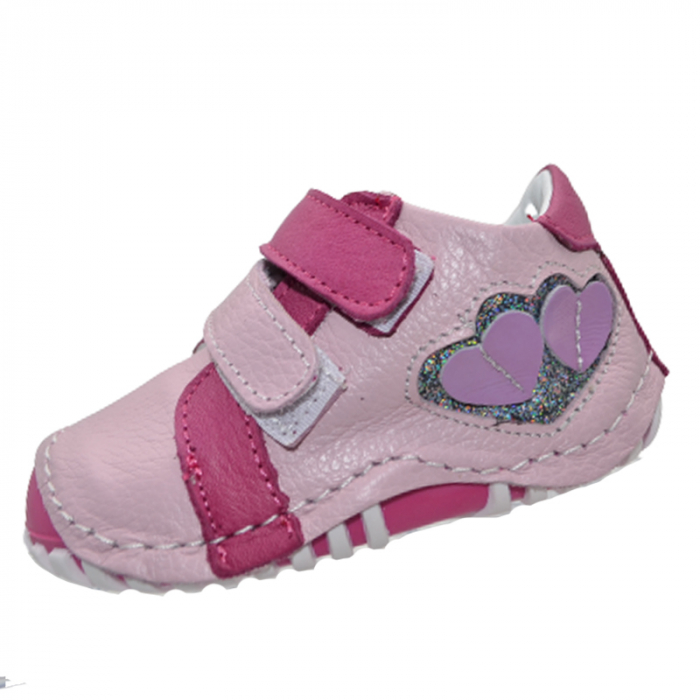 Pantofi ortopedici din piele pentru fete Small Foot SMF2901R, Roz [1]