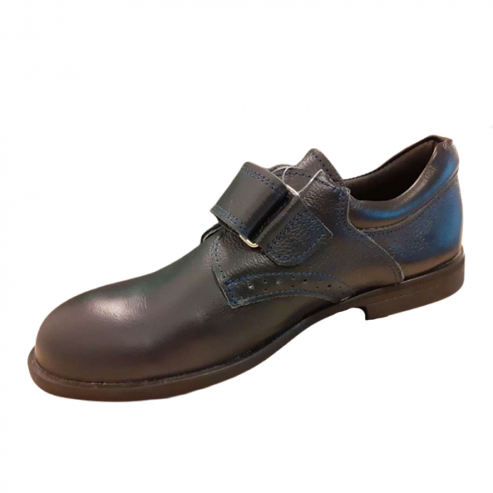 Pantofi ortopedici din piele pentru baieti Small Foot SMFBL-1, Bleumarin [3]