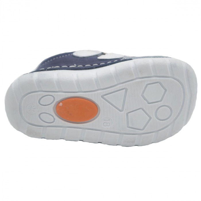 Pantofi ortopedici din piele pentru baieti Small Foot SMFT1B-18, Alb [2]