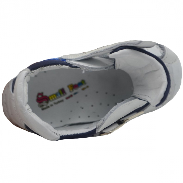 Pantofi ortopedici din piele pentru baieti Small Foot SMFT1B-18, Alb [4]