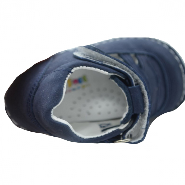 Pantofi ortopedici din piele pentru baieti Small Foot SMFT3B-18, Bleumarin [2]