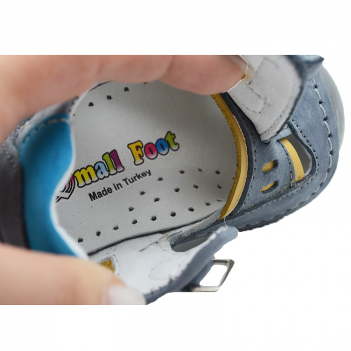 Pantofi ortopedici din piele pentru baieti Small Foot SSMFF5-19, Gri [4]