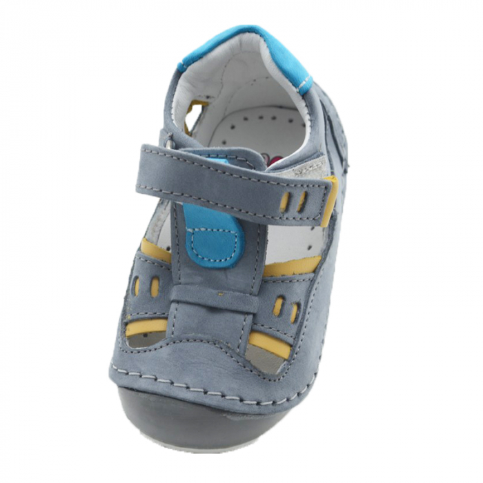 Pantofi ortopedici din piele pentru baieti Small Foot SSMFF5-19, Gri [3]