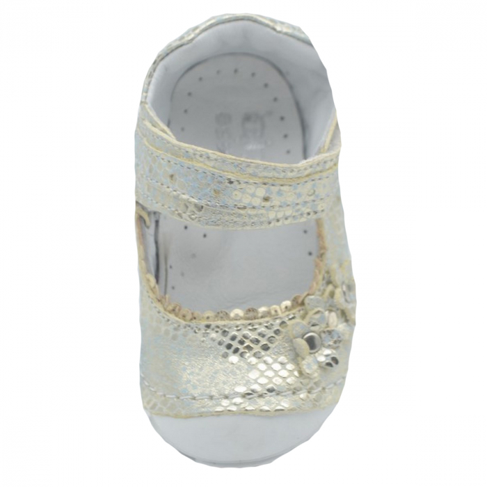 Pantofi ortopedici din piele pentru fete Mini Junior MJF1F-21, Auriu [4]