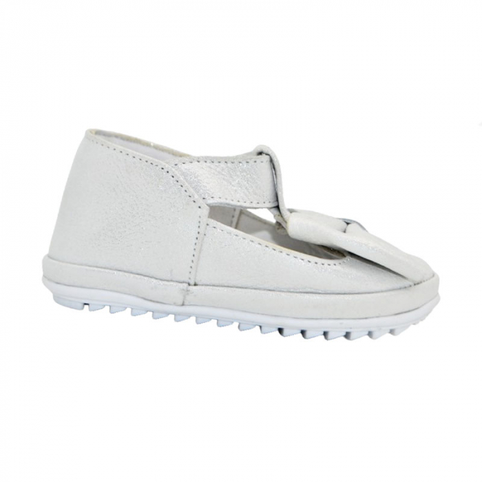 Pantofi ortopedici din piele pentru fete Small Foot PFSF-02, Argintiu [2]
