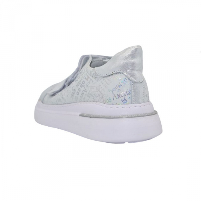 Pantofi ortopedici din piele pentru fete Small Foot PFSF-04, Argintiu [3]