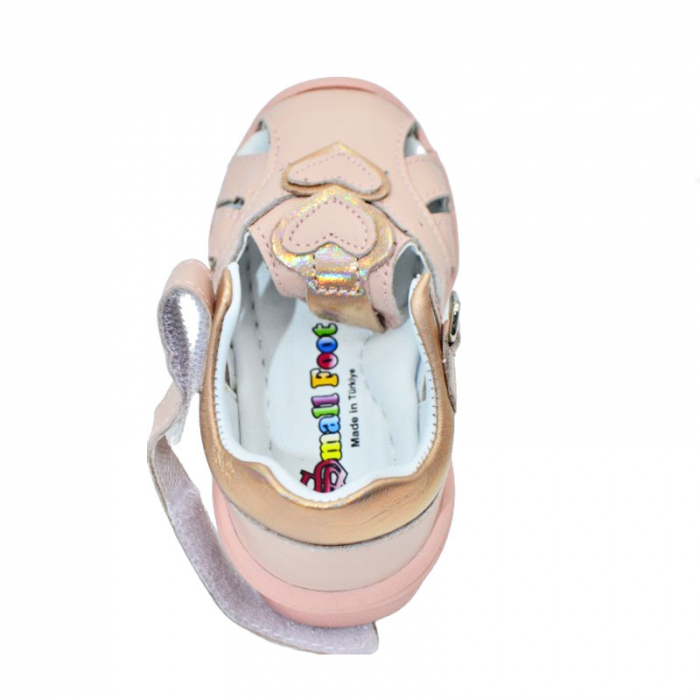 Sandale ortopedice din piele pentru fete Small Foot PFSF-08, Roz [6]