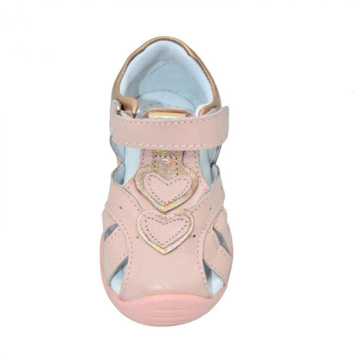 Sandale ortopedice din piele pentru fete Small Foot PFSF-08, Roz [3]