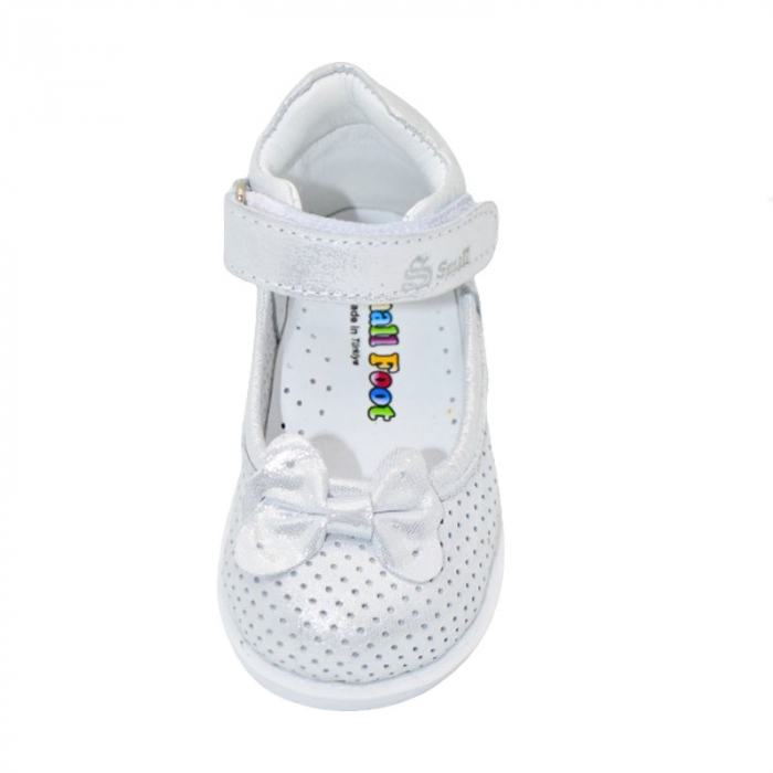 Pantofi ortopedici din piele pentru fete Small Foot PFSF-10, Argintiu [3]