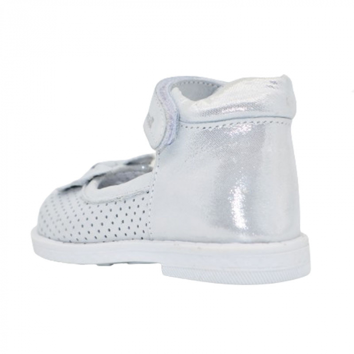 Pantofi ortopedici din piele pentru fete Small Foot PFSF-10, Argintiu [4]