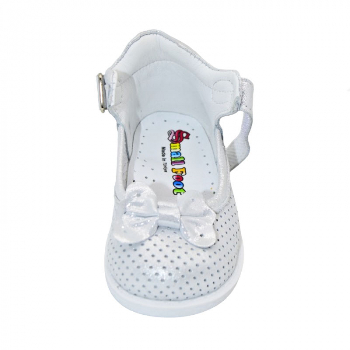 Pantofi ortopedici din piele pentru fete Small Foot PFSF-10, Argintiu [6]