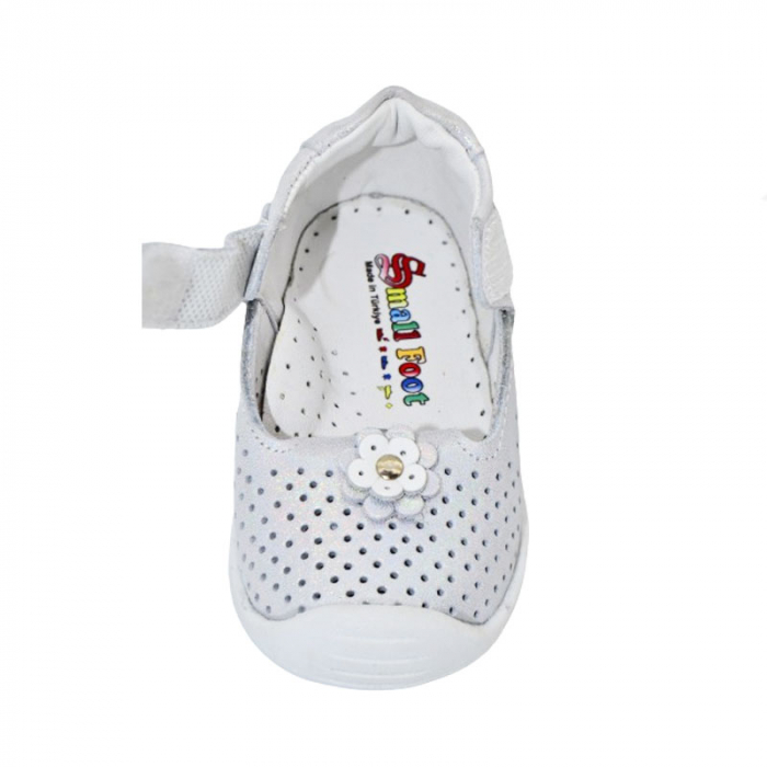 Pantofi ortopedici din piele pentru fete Small Foot PFSF-12, Argintiu [6]