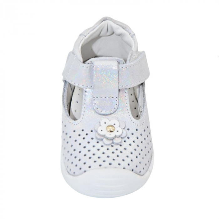 Pantofi ortopedici din piele pentru fete Small Foot PFSF-12, Argintiu [3]