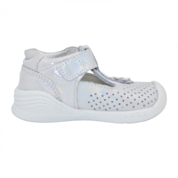 Pantofi ortopedici din piele pentru fete Small Foot PFSF-12, Argintiu [2]
