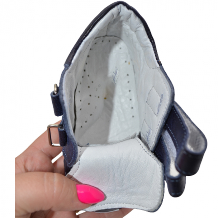 Pantofi ortopedici din piele pentru fete Small Foot SMF2901BL, Bleumarin [5]