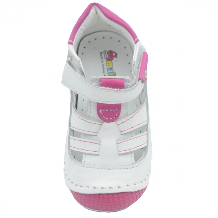 Pantofi ortopedici din piele pentru fete Small Foot SMFT13F-21, Alb [4]